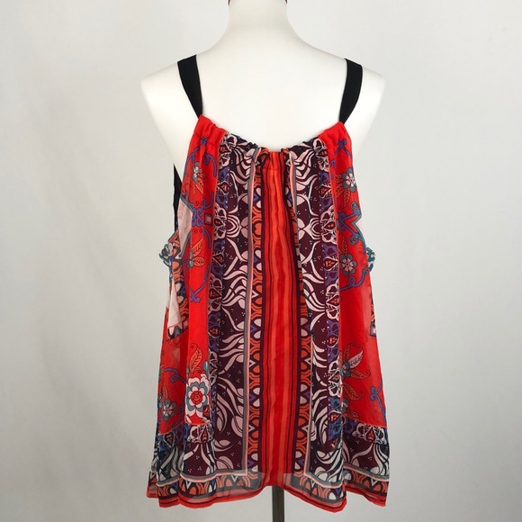Want And Need Red Print Sleeveless Top, NWT 2X - Picture 3 of 6